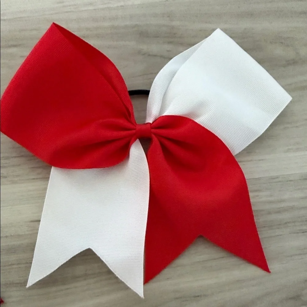 NWOT Red and White Hair Bows
